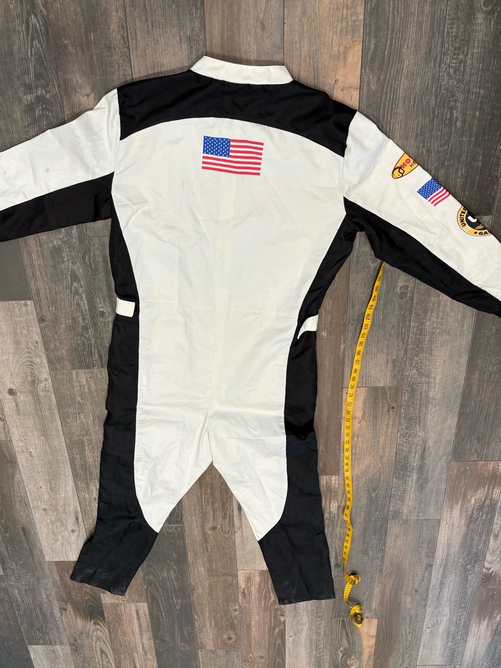 Spirit Racing Jumpsuit Unisex S/M White Black Nascar Moto Costume Coveralls - Picture 8 of 11